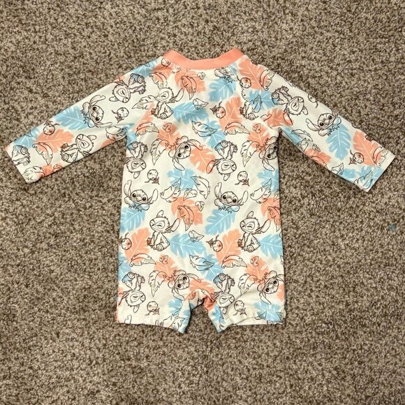 Disney Stitch Rash Guard/Swim Suit 0-3mo - Picture 4 of 5